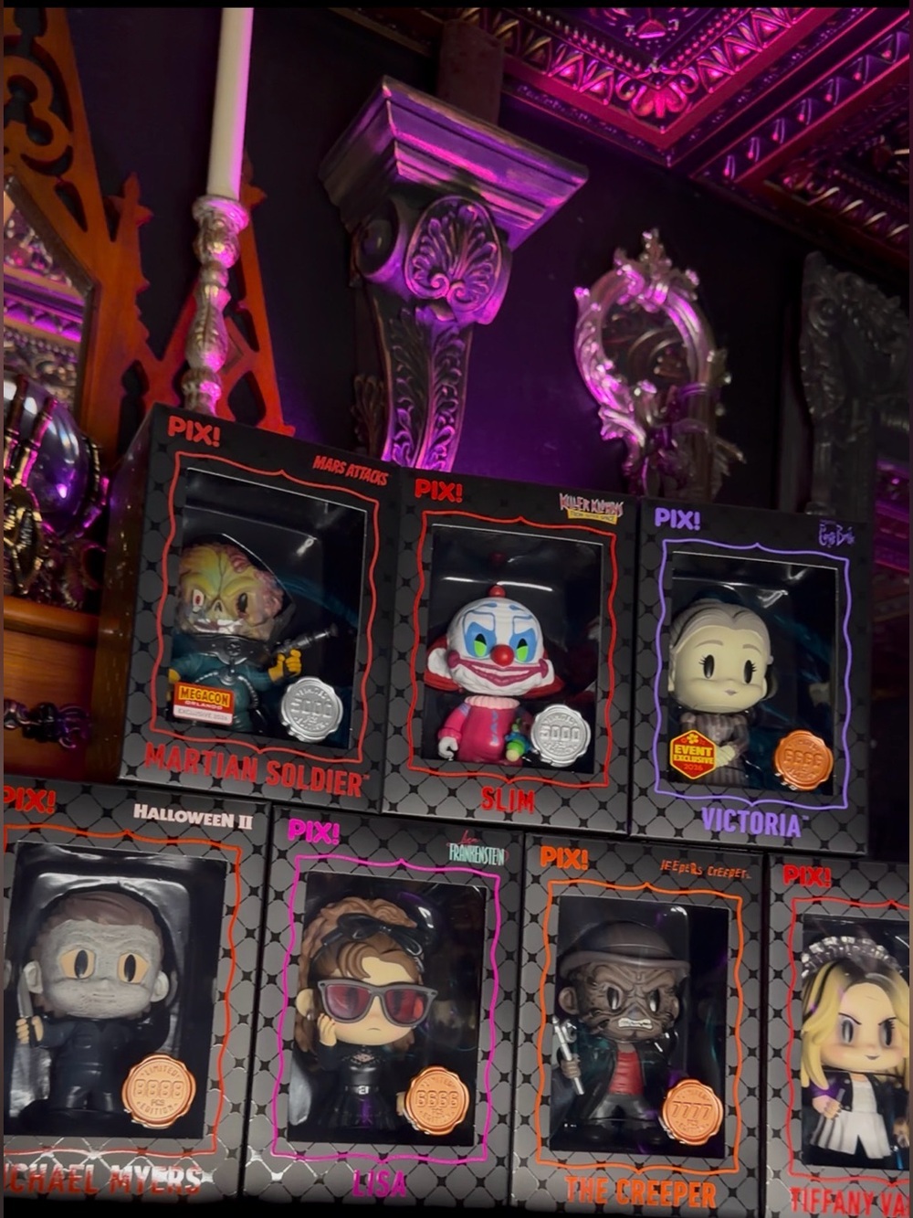 Thrilljoy PIXI Collectible Figures - Assorted Horror Characters (Multi-Color)